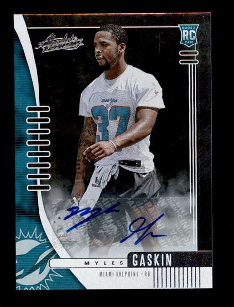 MYLES GASKIN 2019 PANINI ABSOLUTE 169 ROOKIE AUTOGRAPH AUTO RC BD7103