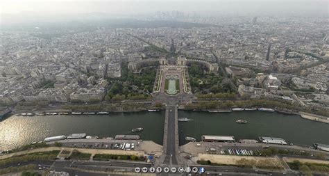 Lemon Harangue Pie: Amazing 360° panoramic view of Paris from above the Eiffel Tower