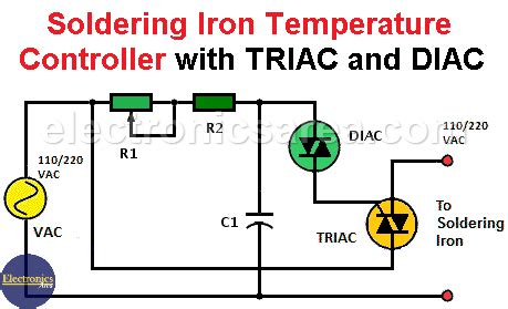 Soldering Iron Temperature Controller TRIAC DIAC Electronics Area