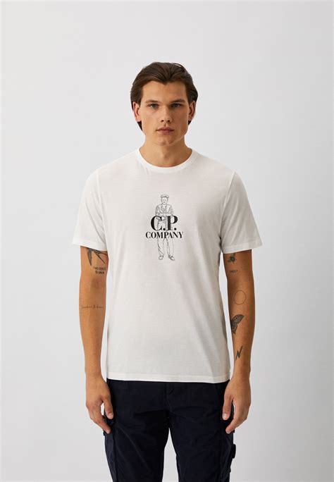 Футболка C.P. Company, цвет: белый, RTLACU728601 — купить в интернет ...