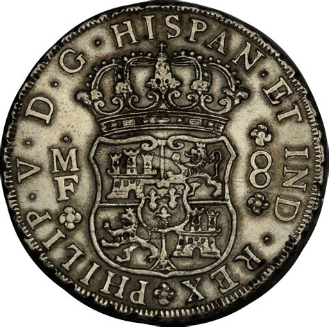 8 Reales Philip V Monnaie Coloniale Mexique Numista