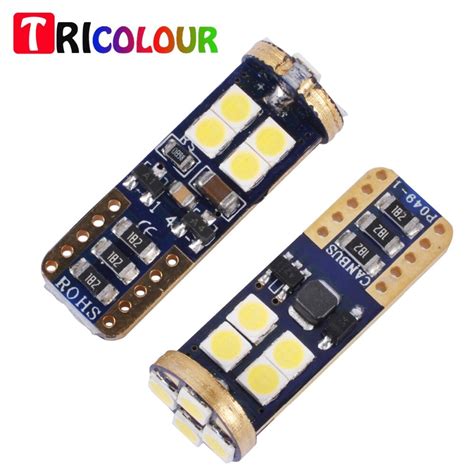 Tricolor 10x T10 W5w 12 Smd 3030 Led Luz De Afastamento Do Carro