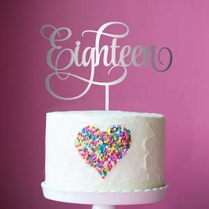 Eighteen Birthday Cake Topper Png Svg Dxf Etsy