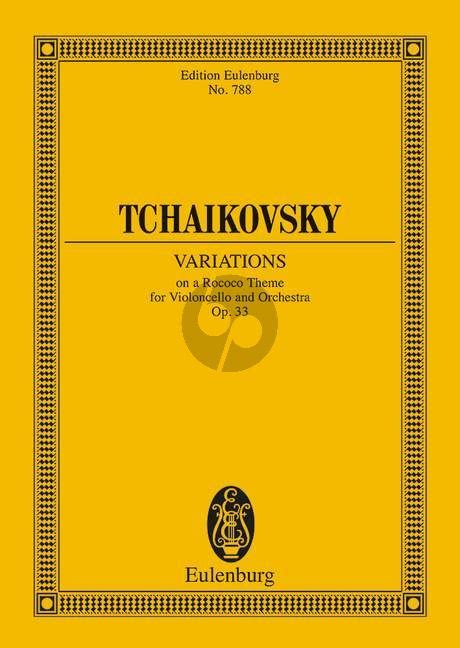 Variations On A Rococo Theme Tchaikovsky Peter Iljitsch Broekmans