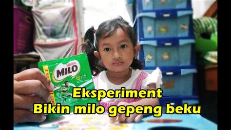 Gendis Eksperiment Bikin Milo Gepeng Beku Youtube