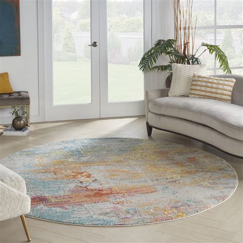 Nourison Celestial Modern Abstract Sealife 10 X Round Area Rug 10