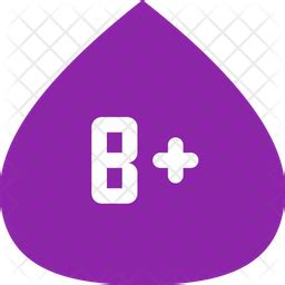 Blood type B plus Icon - Download in Flat Style