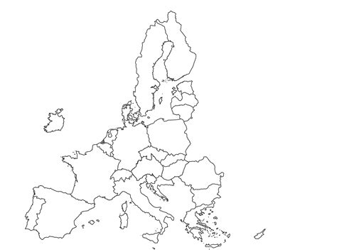 European Union Blank Map