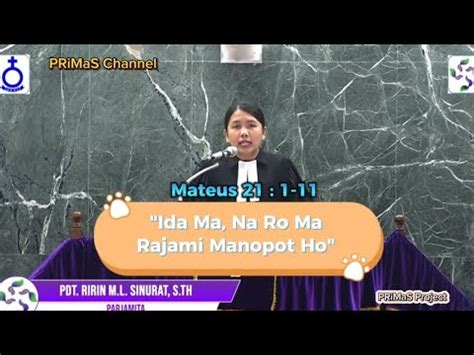 Jamita Minggu Mateus 21 1 11 Pdt Ririn Mayer Lina Sinurat YouTube