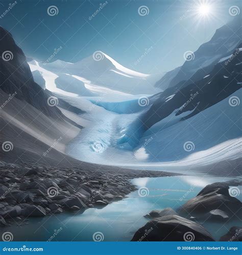 Large Icebergs Ai Generatet Stock Photo Image Of Huge Water