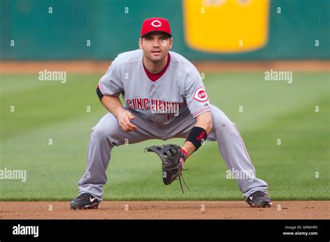 June 22 2010 Oakland Ca Usa Cincinnati Reds First Baseman Joey Votto 19 During The First