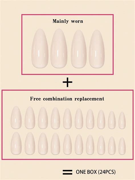 Pcs Almond Shaped False Nails In Clear Nude With Transparent Waterdrop Shape False Nails