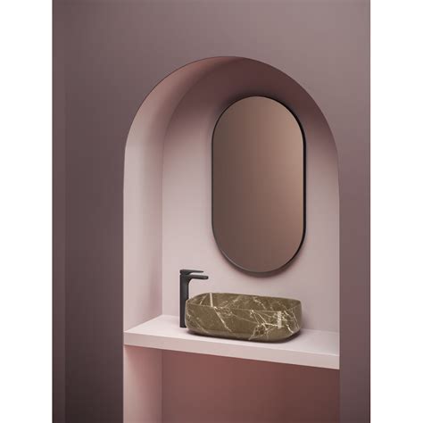 Lavabo Appoggio 55x35 Cm Cognac Quadro Marmi Graniglie Art Ceram