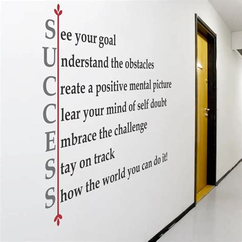 Success Encouraging Wall Art Decal Office And School Decor The