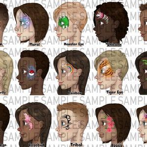 Face Paint Arm Designs Face Paint Design Menu Board Designs Etsy