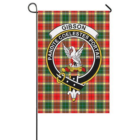 Scottish Gibson Clan Crest Tartan Garden Flag