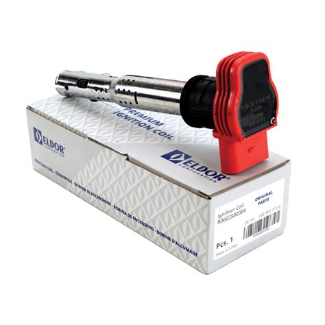 Audi, Porsche, VW Ignition Coil Pack (Revision G, Red, OEM) 06E905115G ...