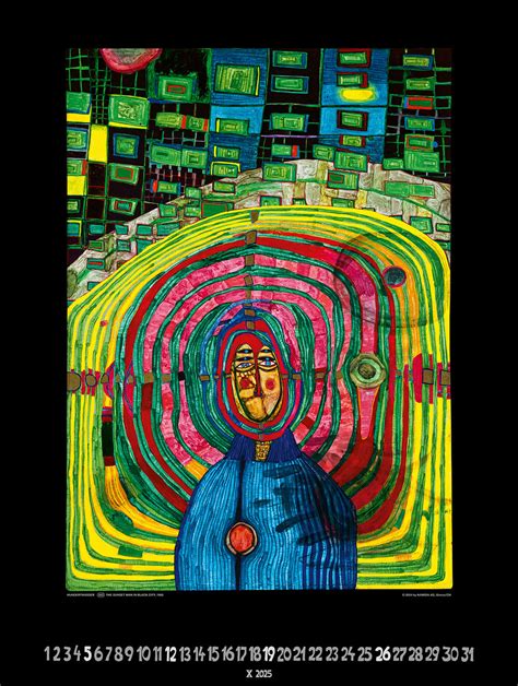 Großer Hundertwasser Art Calendar 2025 Spiralbindung Buchhandlung