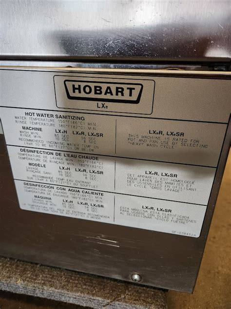 Hobart Lx E Undercounter Dishwasher Chef Restaurant Supply