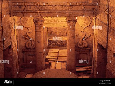 Inside the Roman Catacombs Alexandria Egypt Stock Photo - Alamy