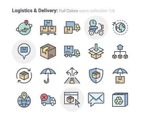 Premium Vector Logistics And Delivery Icons Collection