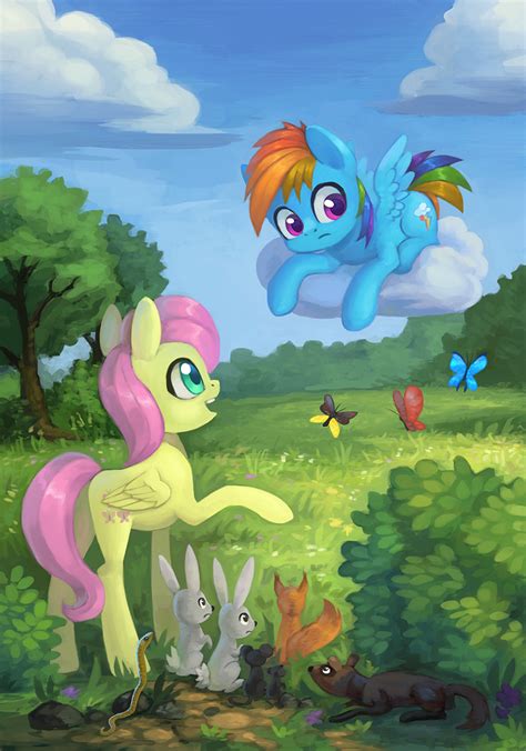 Safe Artist Asimos Artist Maytee Fluttershy Rainbow Dash