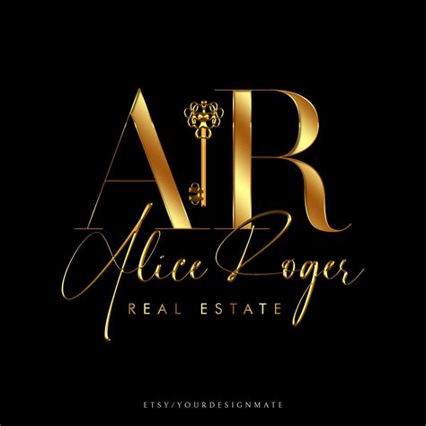 Realtor Logo Premade Real Estate Logo Gold Real Estate Logo Signature