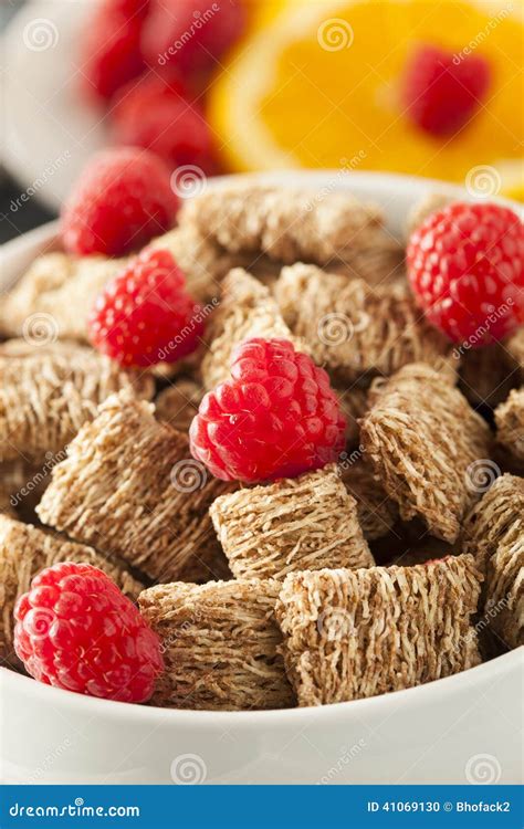 Healthy Whole Wheat Shredded Cereal Stock Photo Image Of Nutrition