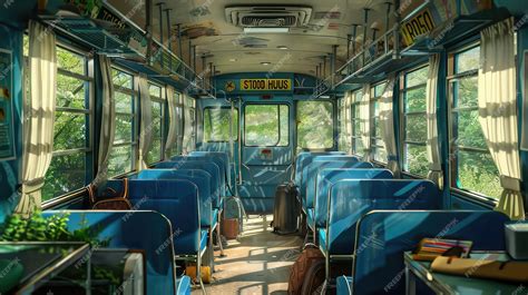 Premium Photo | Emergency school bus interior