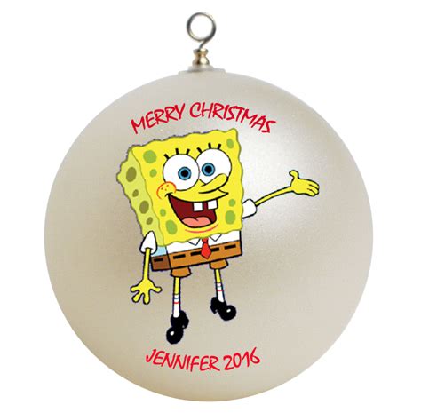 Personalized Spongebob Squarepants Christmas Ornament T Ornaments