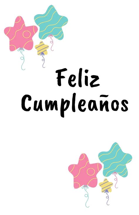 Feliz Cumpleanos Carta, Feliz Cumpleanos Card, Happy Birthday Card in ...