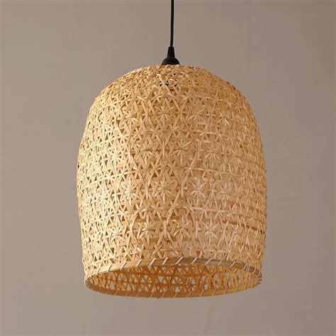 Rattan Pendant Light Wicker Woven Hanging Lamp Shade Ceiling Lighting