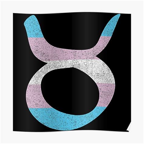 Transgender Pride Flag Taurus Zodiac Sign Poster By Valador Redbubble