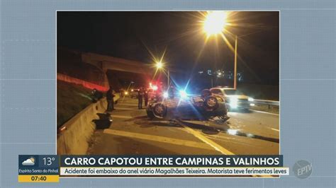 Homem Fica Ferido Ap S Capotar Carro Na Rodovia Francisco Von Zuben