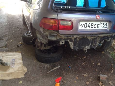 Домазал арку, сделал бампер, собрал — Honda Civic Hatchback (5G), 1,5 л ...