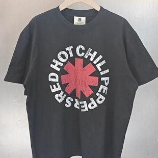 Red Hot Chili Peppers红辣椒乐队水洗复古做旧宽松VTG短袖T恤男 阿里巴巴