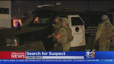 Swat Searches For Suspect In Long Beach Neighborhood Youtube