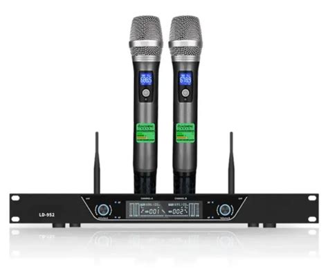 Микрофоны профессиональные беспроводные Temeisheng LD-952 с базой ...