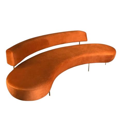 Orange Color Sofa - Inart