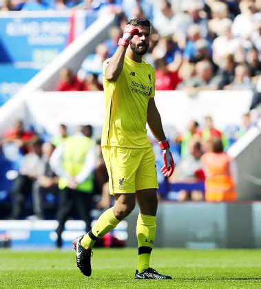 Liverpool Goalkeeper Alisson Becker Celebrates His Editorial Stock ...