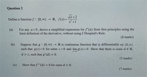 Solved Define A Function F R F X X X A For Any Chegg