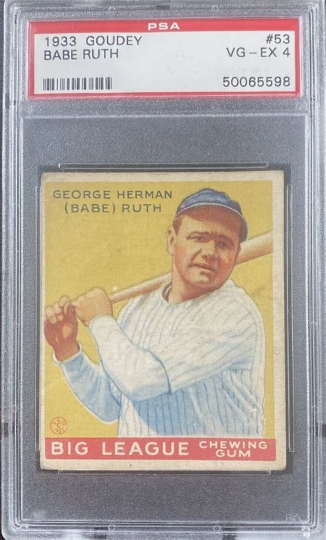 The Goudey Babe Ruth Card A Vintage Collectible Gem