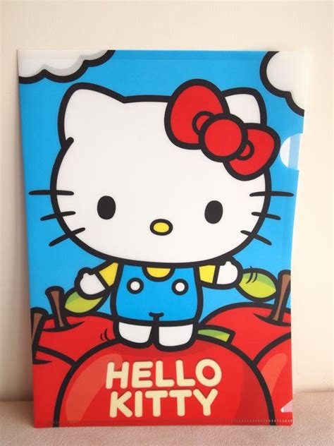 Hello Kitty Plastic File Folder A4 Documents Transparent File Etsy