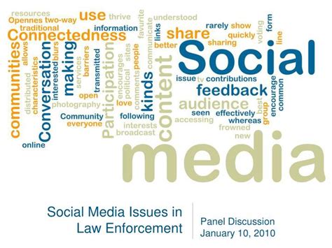 Ppt Social Media Issues In Law Enforcement Powerpoint Presentation