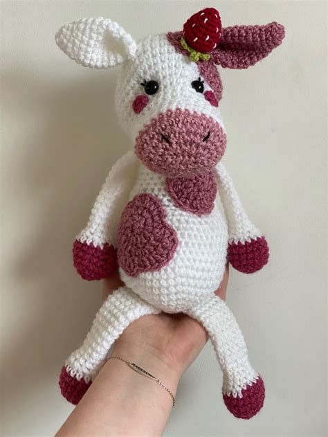 Strawberry Cow Crochet Pattern Amigurumi Etsy