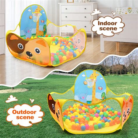 Buy Beaure Pop Up Ball Pit Play Tent With Basketball Hoop For Kids