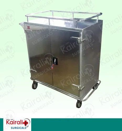 Kairali Stainless Steel Ss Closed Transport Trolley Size Dimension