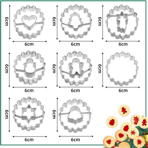 Mini Emporte Pi Ces No L Lot De Forme Linzer Biscuit P Tisserie