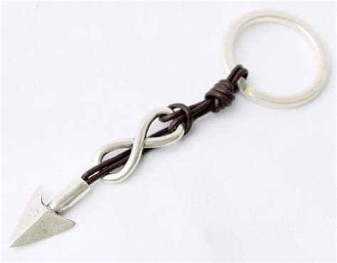 Arrowhead And Infinity Leather Keychain Tassel Key Holder Etsy