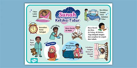 Poster Sunah Nabi Ketika Tidur Twinkl